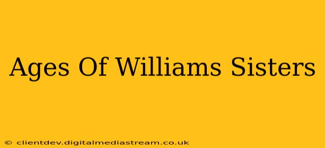 Ages Of Williams Sisters