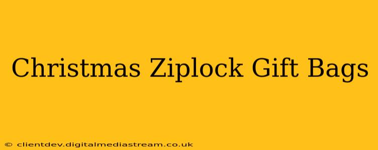 Christmas Ziplock Gift Bags