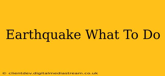 Earthquake What To Do