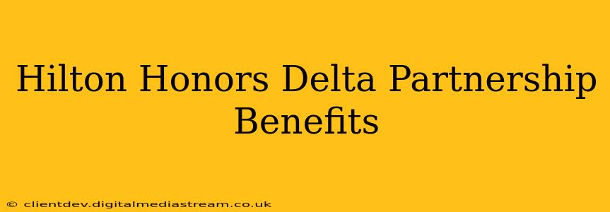 Hilton Honors Delta Partnership Benefits