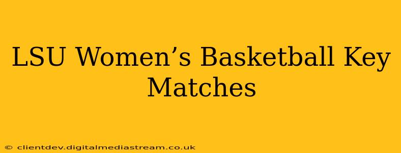 LSU Women’s Basketball Key Matches