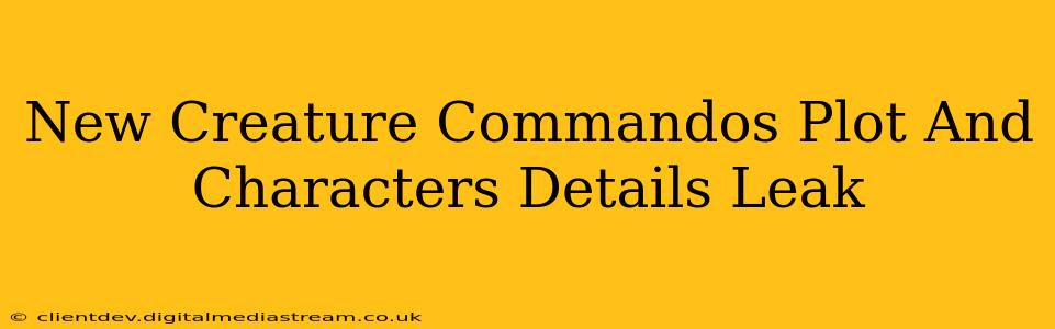 New Creature Commandos Plot And Characters Details Leak