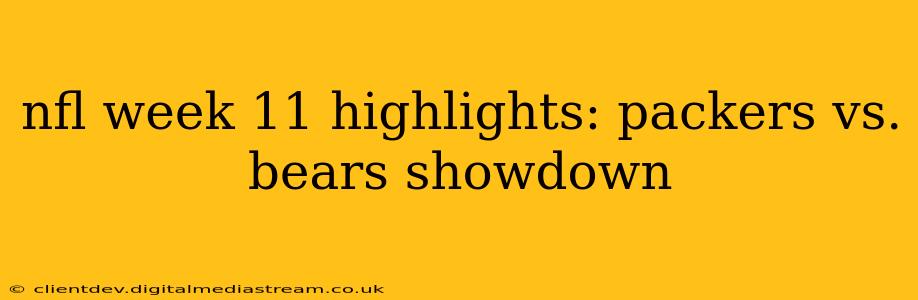 nfl week 11 highlights: packers vs. bears showdown