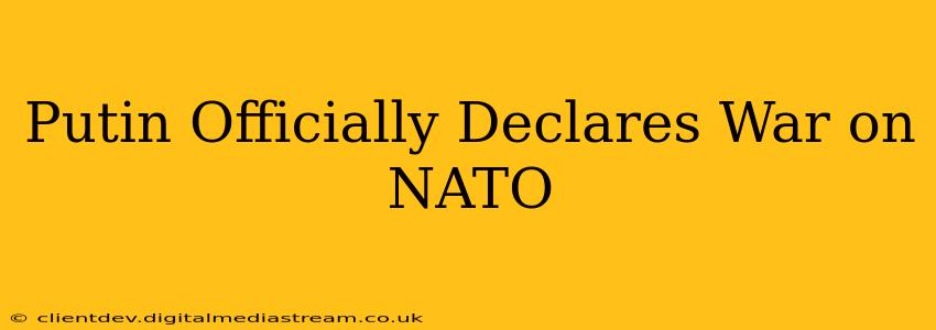 Putin Officially Declares War on NATO