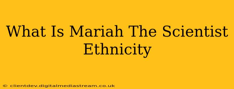What Is Mariah The Scientist Ethnicity